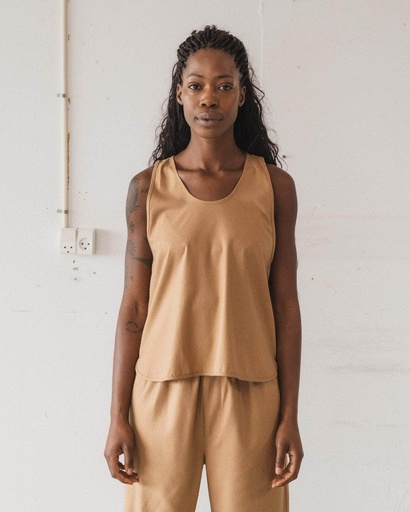 Baserange Toppur Apron Top Bath Brown