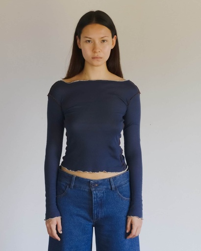 Baserange Bolur Vein Long Sleeve Preston Blue