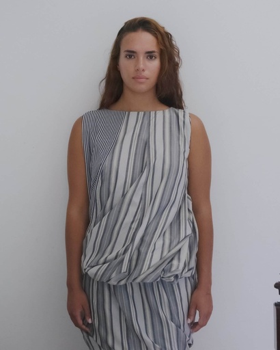 Baserange toppur Bella Top Grey Stripe