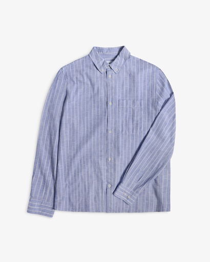 Rotholz Skyrta Button Down Shirt Blue Stripe