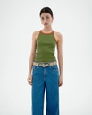 Thinking Mu Toppur Harriet Top Green Pumpkin Contrast