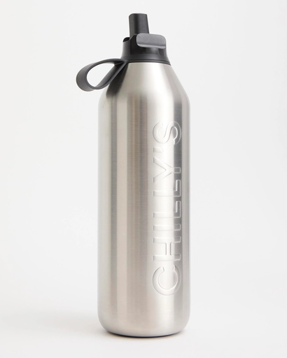 [B1000S3FLSSTL] Chilly's S3 Sport Flip Bottle Steel 1000ml