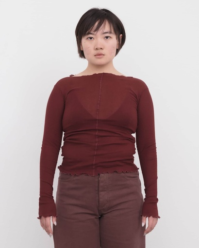 Baserange Toppur Pama long sleeve tee Nara red