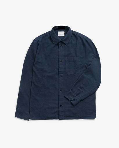 Rotholz Skyrta Flannel Casual Shirt Dark blue