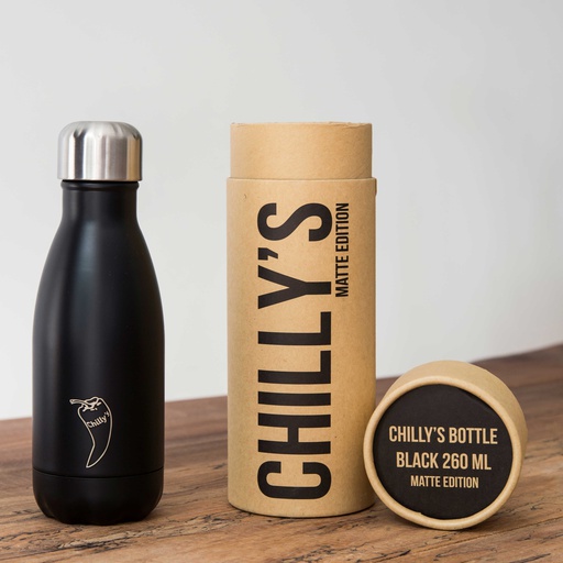 [CHI-102451] Chilly's flaska Svört Mött 260 ml