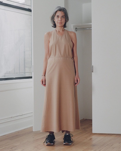 Baserange kjóll Apron dress bath brown