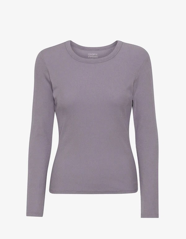 COLORFUL STANDARD - WOMEN ORGANIC RIB LS T-SHIRT - Purple Haze