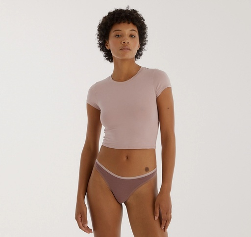 Organic Basics nærbuxur Core thong Rose wood