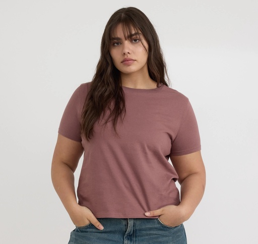 Organic Basics bolur True regular tee Rosewood