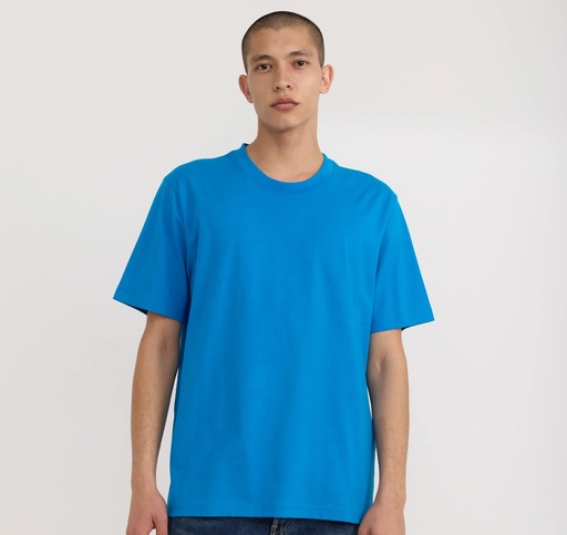 Organic Basics bolur True heavy boxy Fit tee Azure Blue