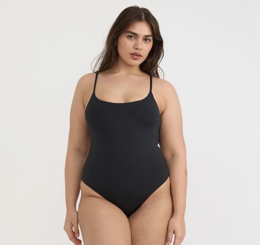 Organic Basics sundbolur Open back One piece Black