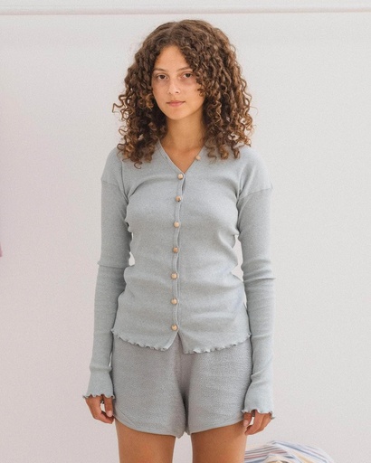 Baserange Peysa Tav cardigan Hardin blue