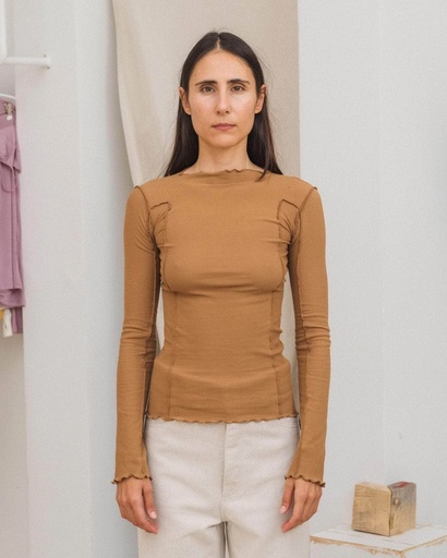Baserange Toppur Omato Long Sleeve Alamillo brown