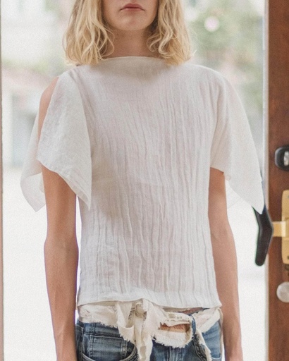 Baserange Toppur Folio top Crincle linen