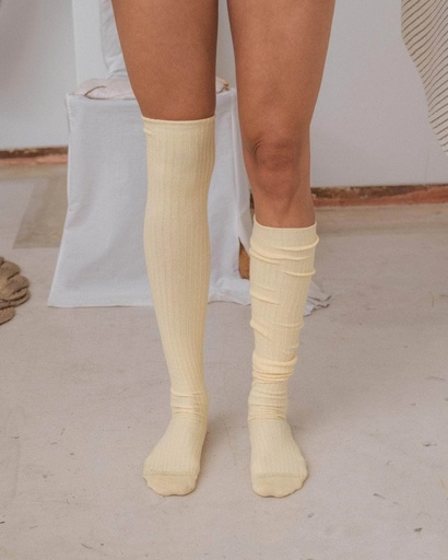 Baserange Overknee Sokkar Bog yellow