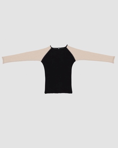 Baserange Toppur Gene Long sleeve Black / Off white