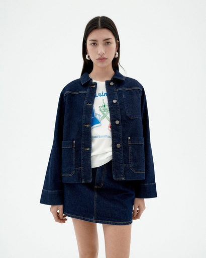 Thinking Mu jakki Denim Medium Wash Debbie Jacket