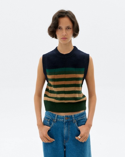 Thinking Mu vesti Sherry knitted vest Multicolor green